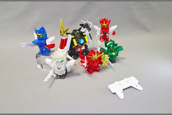 BB戦士:超機甲神ガンジェネシスのエルガイヤーと5体の機甲神