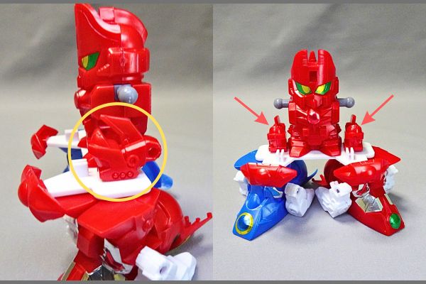 BB戦士:超機甲神ガンジェネシスの組み換え