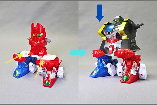 BB戦士:超機甲神ガンジェネシスの合体組み立て手順