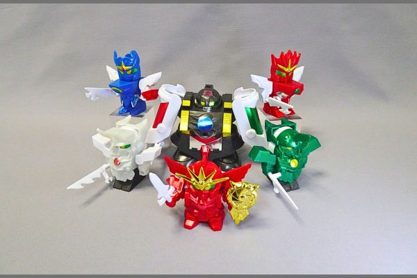BB戦士:超機甲神ガンジェネシスのエルガイヤーと5体の機甲神