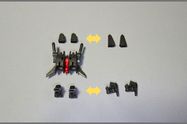 食玩モビリティジョイントガンダム10、ZZガンダムEXパーツ取り付け方