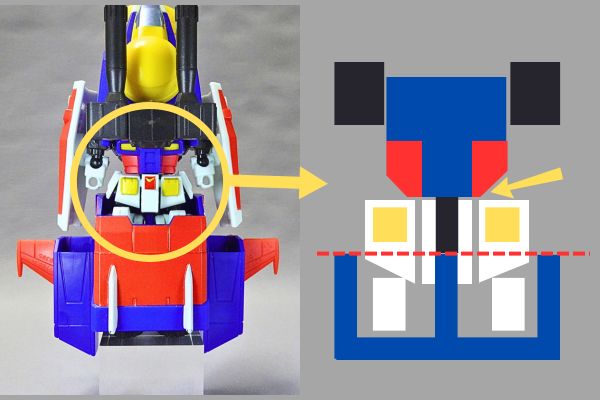 モビリティジョイントガンダム11「Gアーマー」の組み立て方の違い