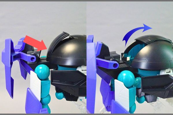 1/144HG:リライジングガンダムのプラモデル。合体のやり方。
