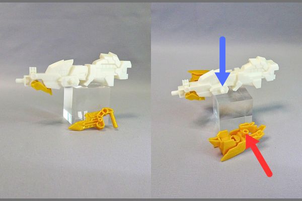 1/144HG:リライジングガンダムのプラモデル。合体のやり方。