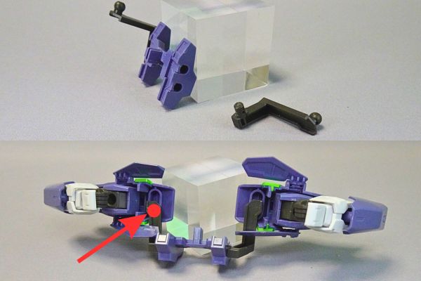 1/144HG:リライジングガンダムのプラモデル。合体のやり方。