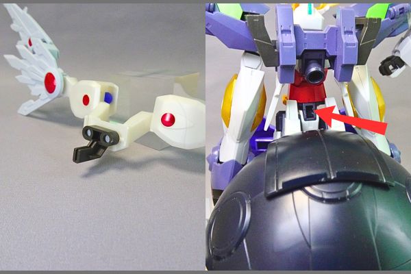 1/144HG:リライジングガンダムのプラモデル。合体のやり方。