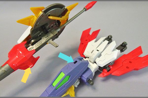 1/144HG:ガンダムイージスナイトのコアファイターへ変形のやり方