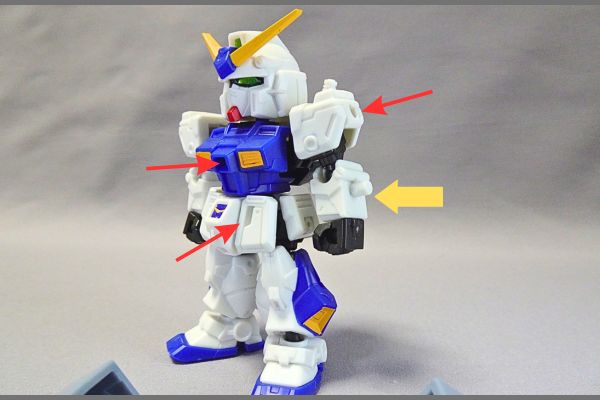 MOBILITY JOINT GUNDAM 12、ガンダムNT-1、EXパーツ完成品(チョバムアーマー)