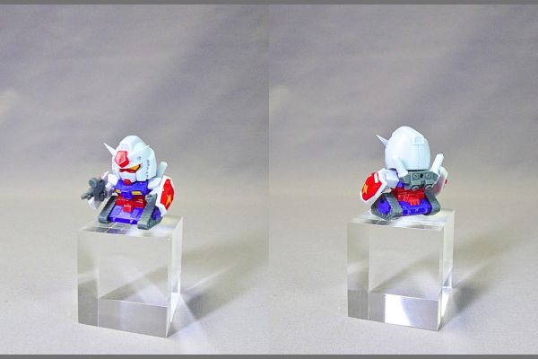 食玩の機動戦士ガンダムV作戦ビスケット付属のプラモデル「ガンダム」完成品カスタム