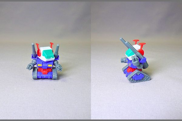 食玩の機動戦士ガンダムV作戦ビスケット付属のプラモデル「ガンタンク」完成品