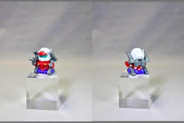 食玩の機動戦士ガンダムV作戦ビスケット付属のプラモデル「ガンキャノン」完成品カスタム